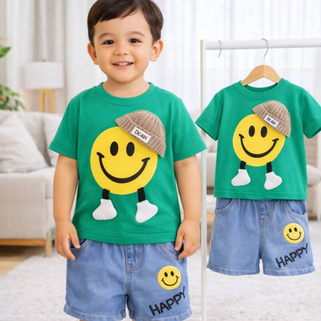 6M-6Y - Kids Denim Shorts & T-Shirt Set