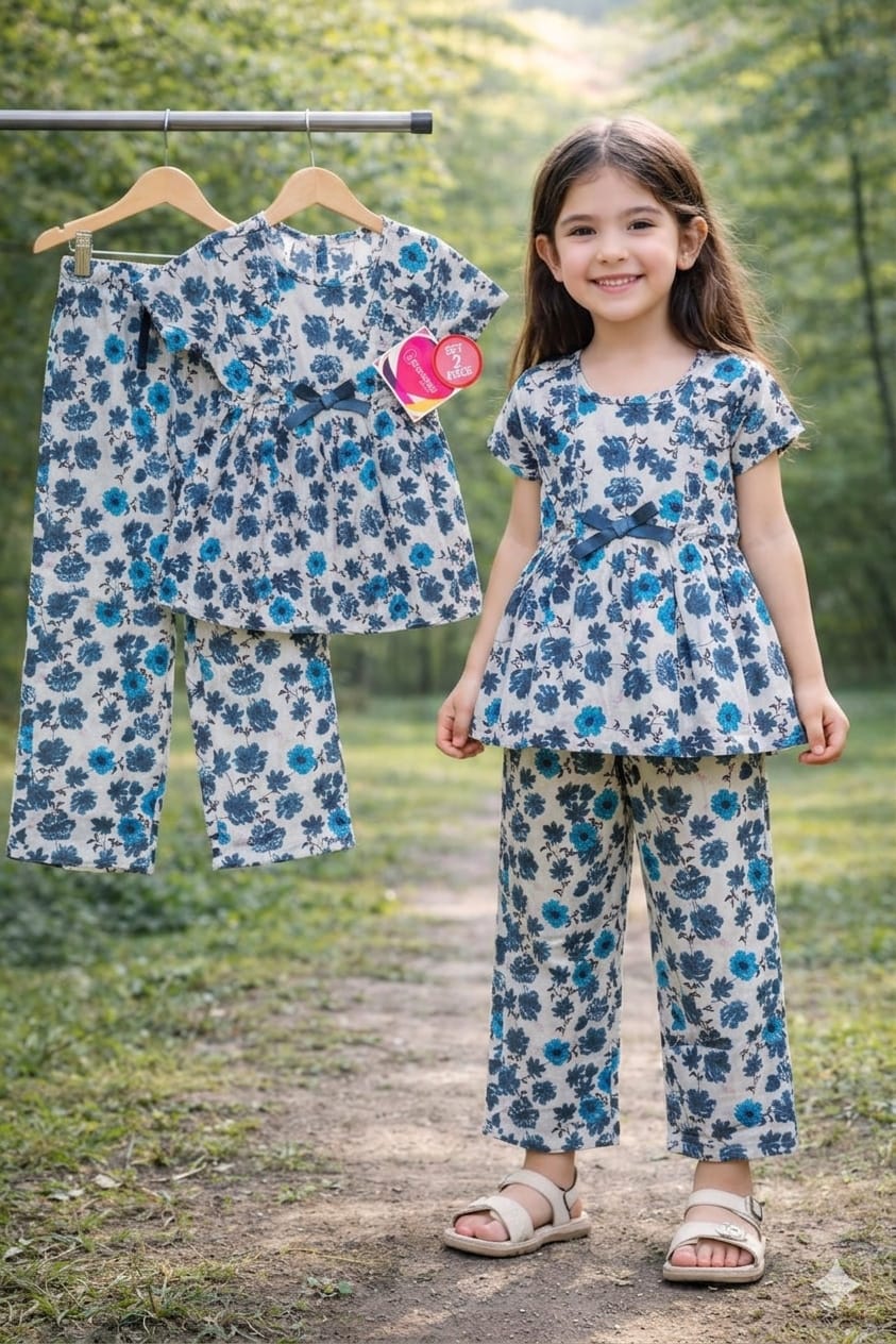 1 years to 8 years Frock +Flazu set