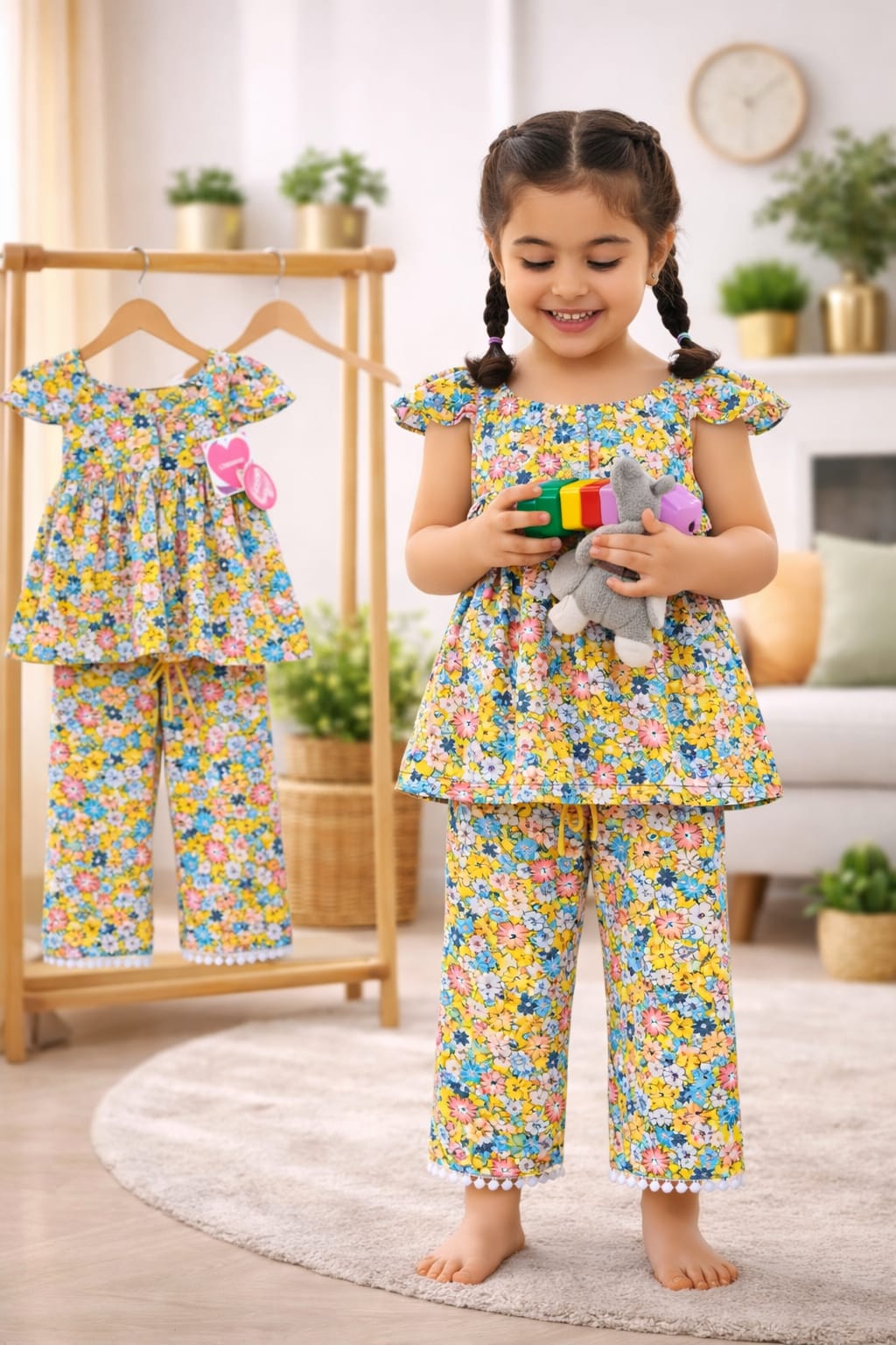 1 years to 8 years Frock +Flazu set