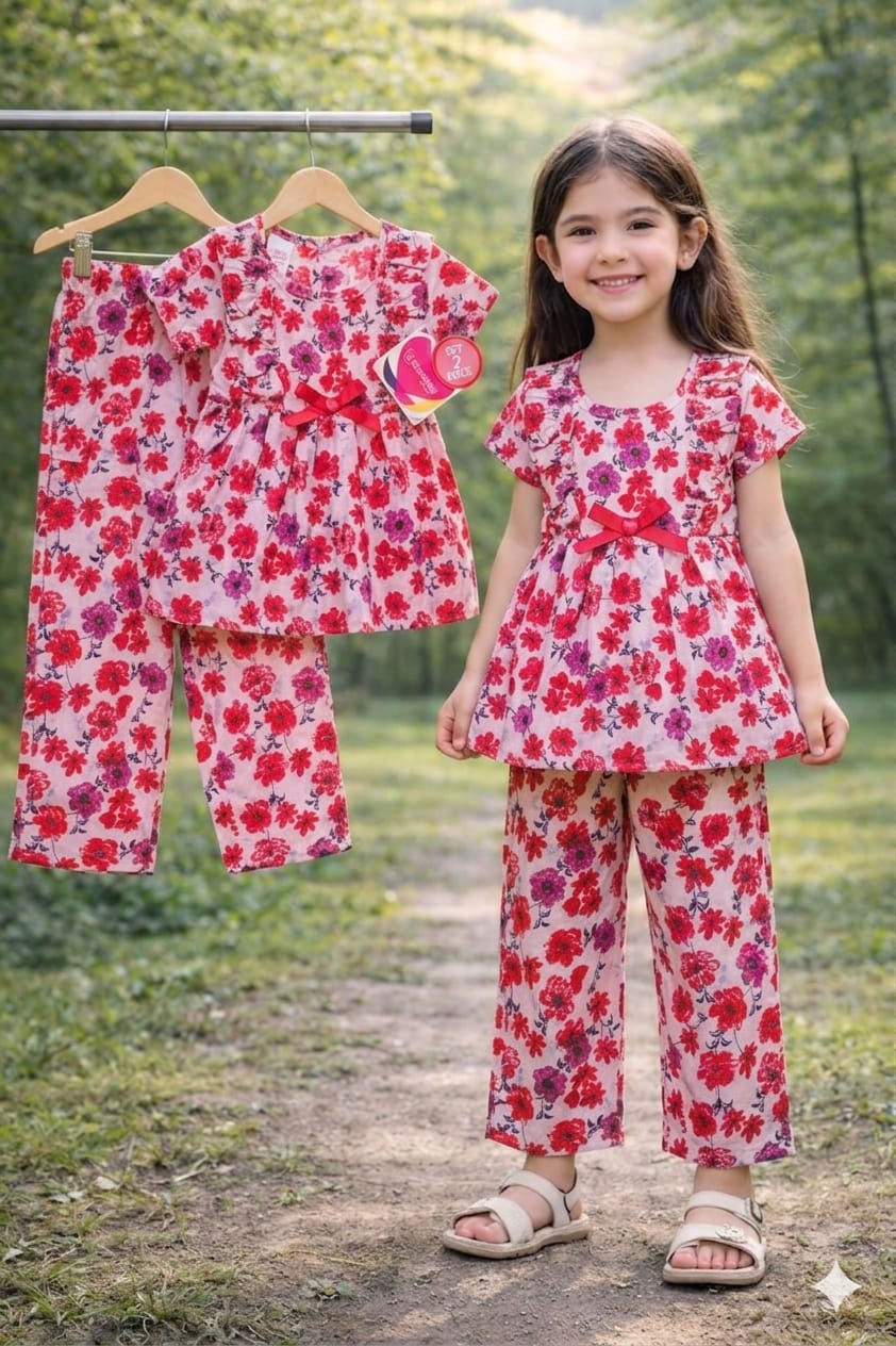 1 years to 8 years Frock +Flazu set