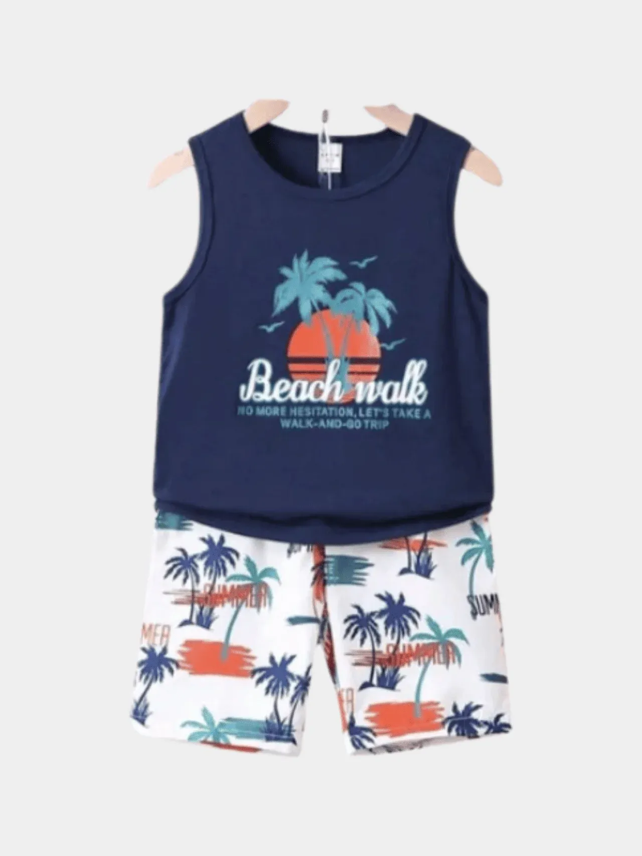 Boys Peek-a-Boo Teddy Bear T-shirt And Shorts Set