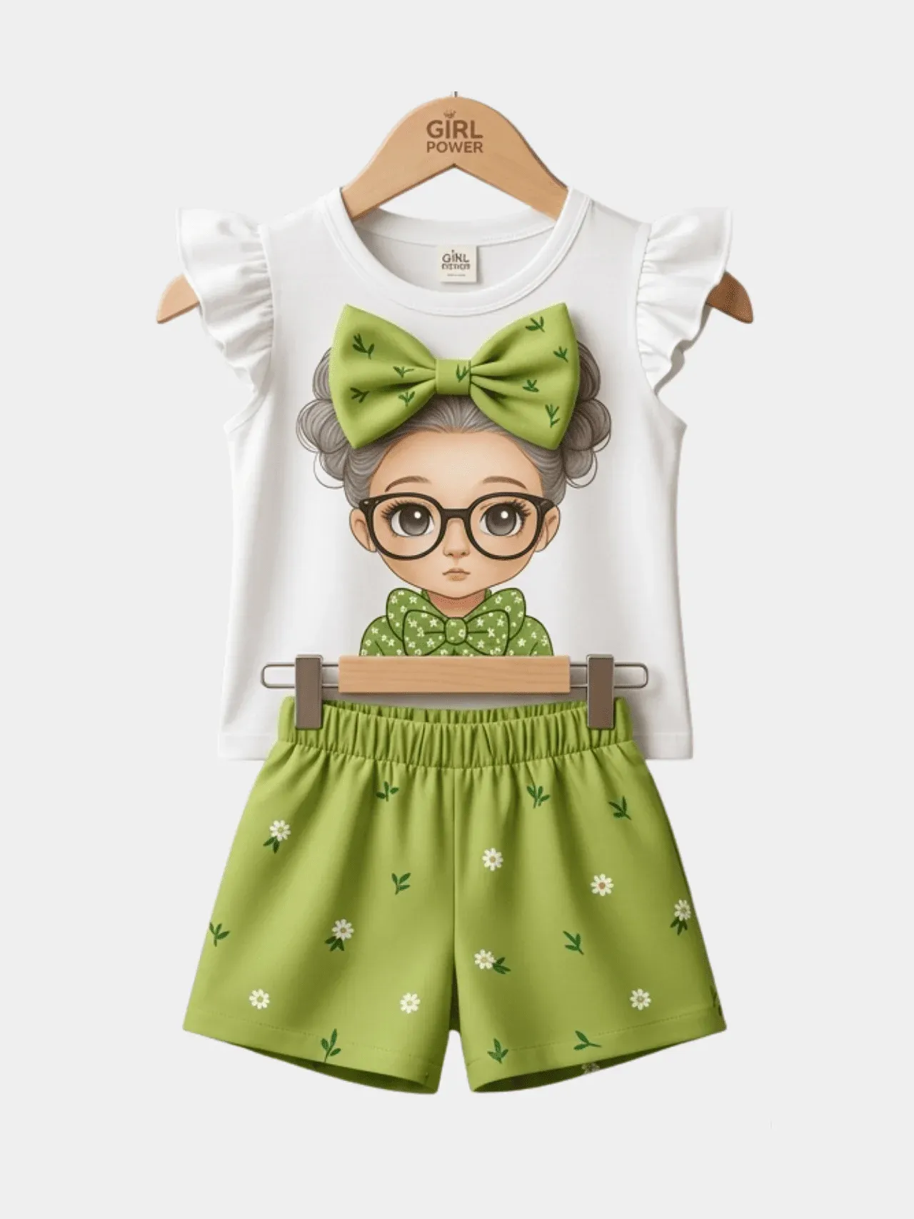 Bow Princess Bow T-shirt And Shorts Set