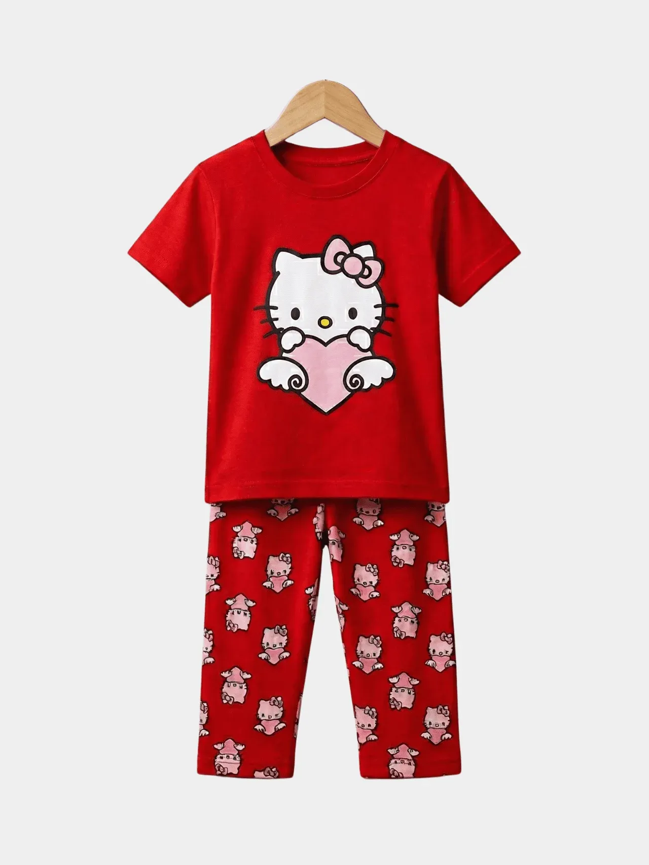 Girls Heart T-shirt And Long Pant Set