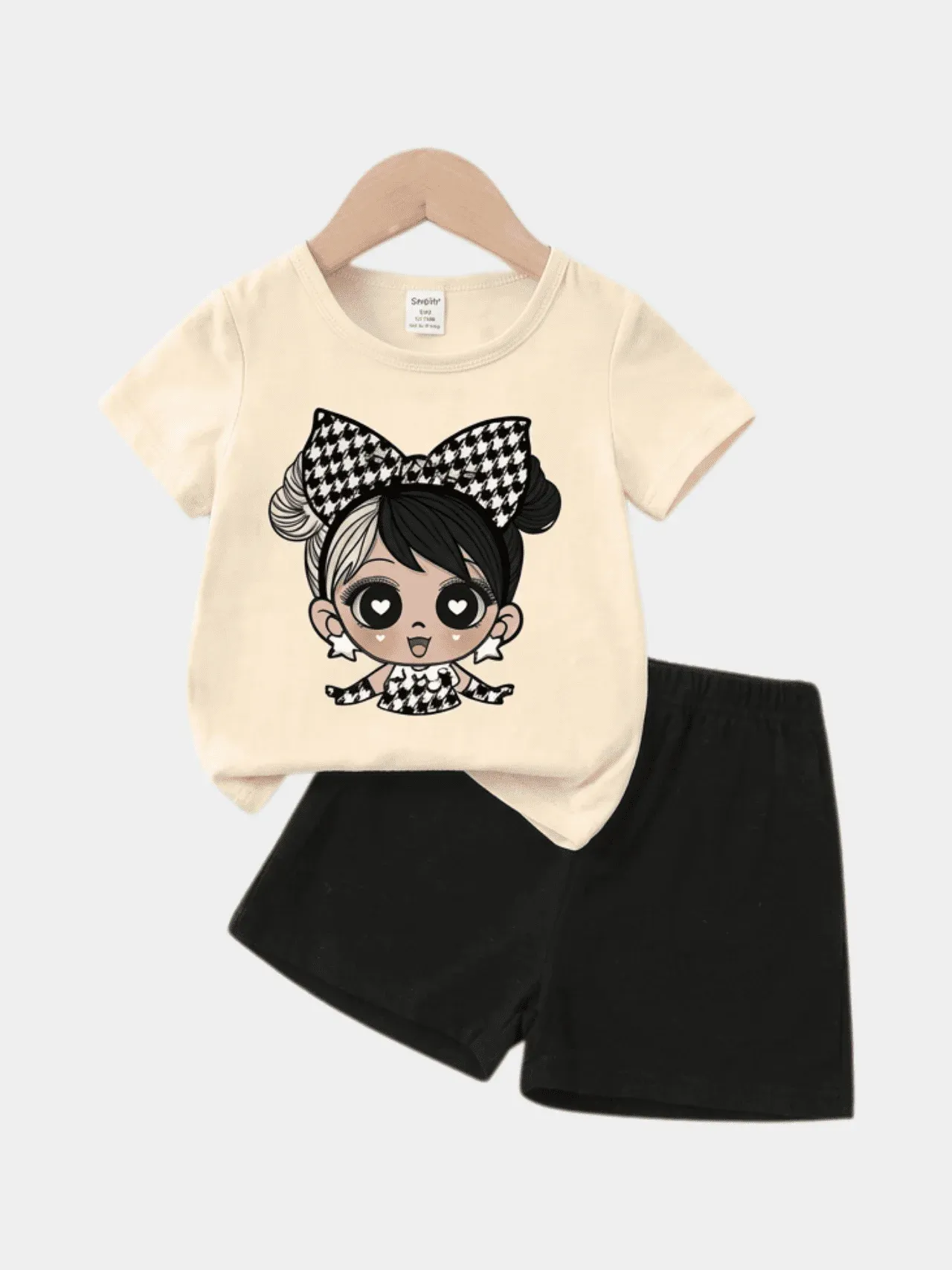 Girls Love Cat Style T-shirt And Shorts Set