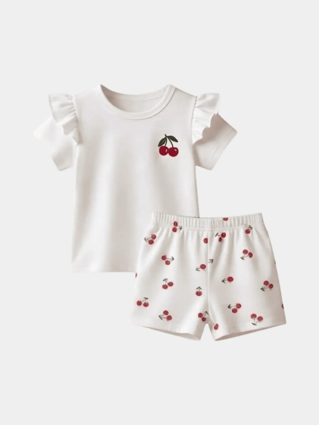 Girls Lovely Butterfly T-shirt And Shorts Set