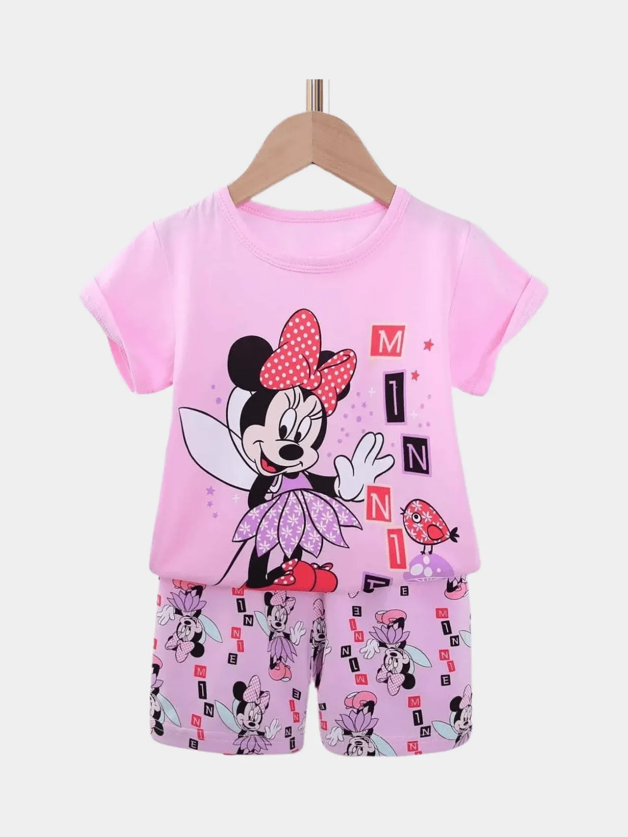 Girls Minnie T-shirt & Shorts Set