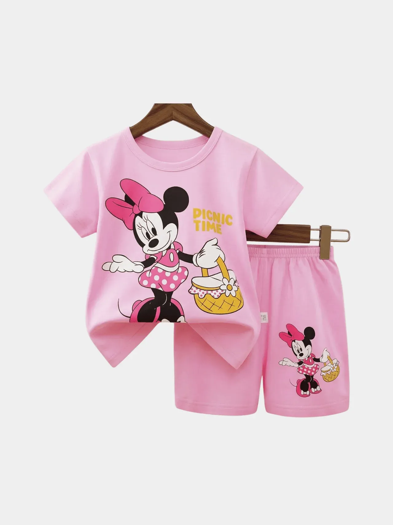 Girls Minnie Mouse T-shirt And Shorts Set